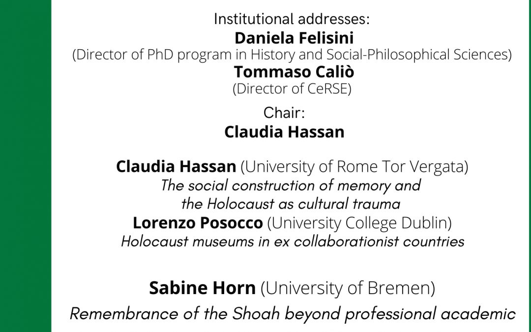 Memory and the social representation of the holocaust