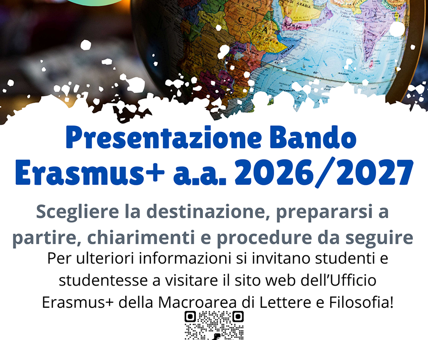 Presentazione Bando Erasmus – 18-2-2026 ore 11:00 AULA T32